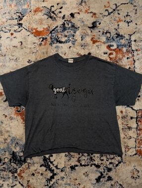 Gildan Charcoal Short-Sleeve Goat Yoga Graphic Tee